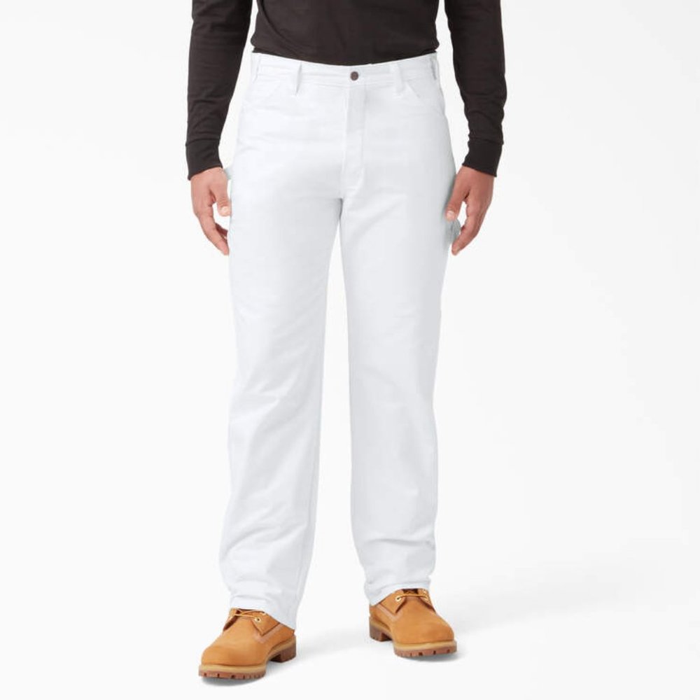 Dickies Relaxed Fit Straight Leg White Painter's Pants Men's 36 x 34